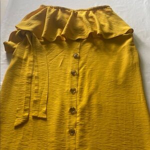 SHEIN Yellow Off-the-Shoulder Sundress